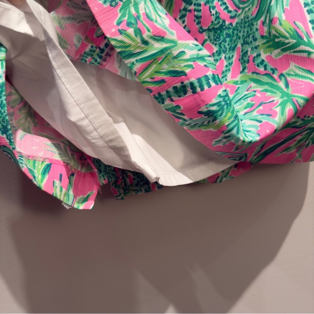 NWOT- Lilly Pulitzer Prosecco Pink Hanging Around Tawney Monkey Skort Size 6 - Picture 8 of 9